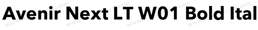 Avenir Next LT W01 Bold Italic字体转换